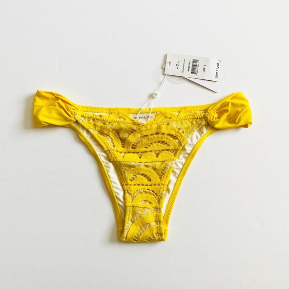 PilyQ Yellow Lace Bikini - Picture 3 of 5